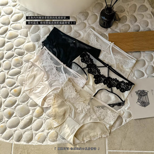 5235#法式性感私房情话内裤女镂空蕾丝边网纱舒适透气女士三角裤