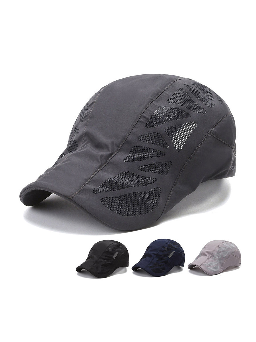 帽子男士夏季新款户外休闲前进鸭舌贝雷薄休闲透气太阳帽速干遮阳