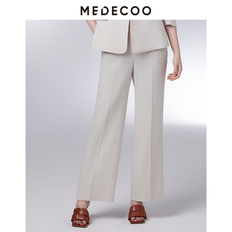 自然腰休闲优雅MEDECOO长裤