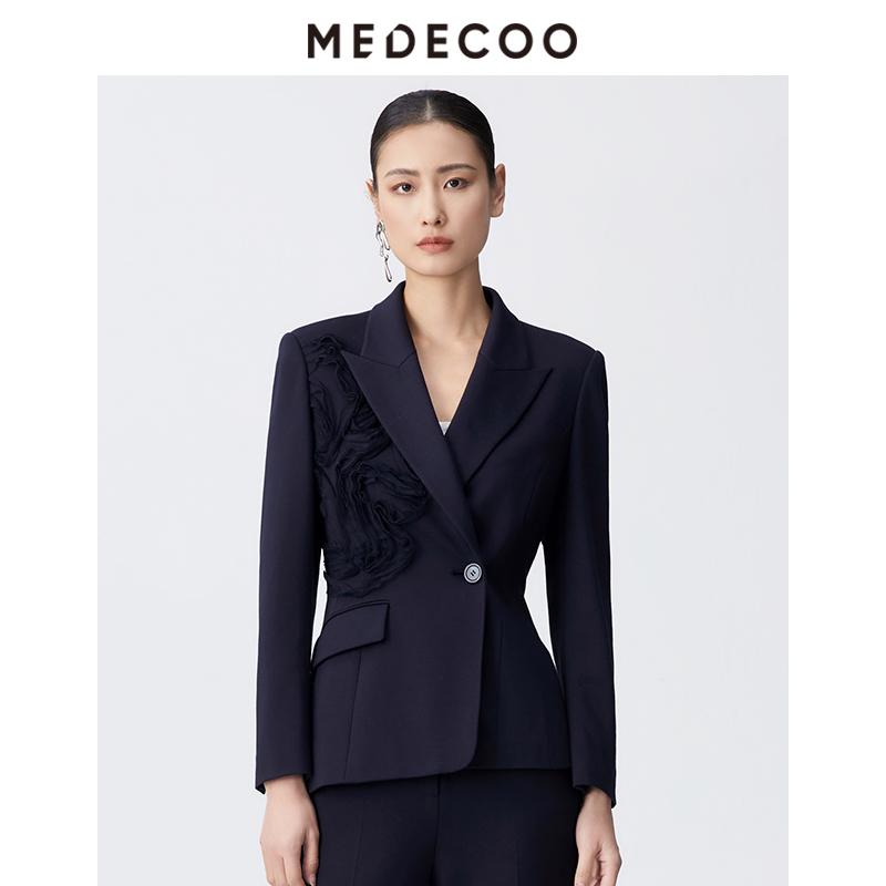 墨蒂珂2025春季新款一粒扣西装