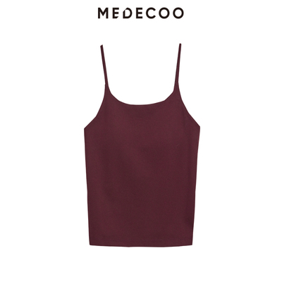 墨蒂珂性感修身短款露背吊带打底