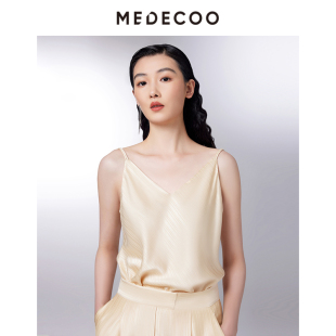 新款 性感V领醋纤吊带背心内搭女TIC61101 墨蒂珂2026春季 MEDECOO