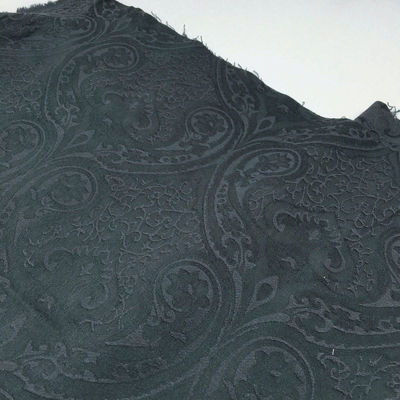 深墨绿色暗图腾花卉图案提花面料 春秋新品 外套 服饰 布料整米价