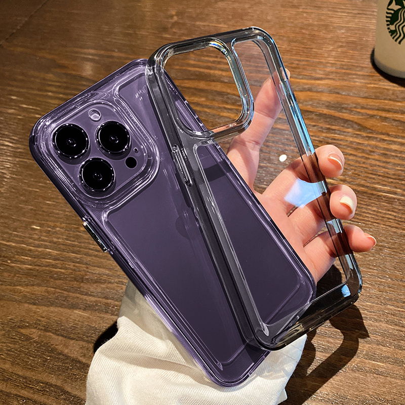 适用苹果14promax手机壳13高透xr全透明新款iPhone12保护套11男女8镜头全包7防摔mini高级感xs潮牌6splus简约