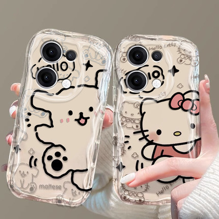 适用OPPOReno13手机壳新款Reno12卡通Reno11pro透明Reno10pro+线条Reno9熊reno8硅胶7SE可爱6情侣5保护3套4SE