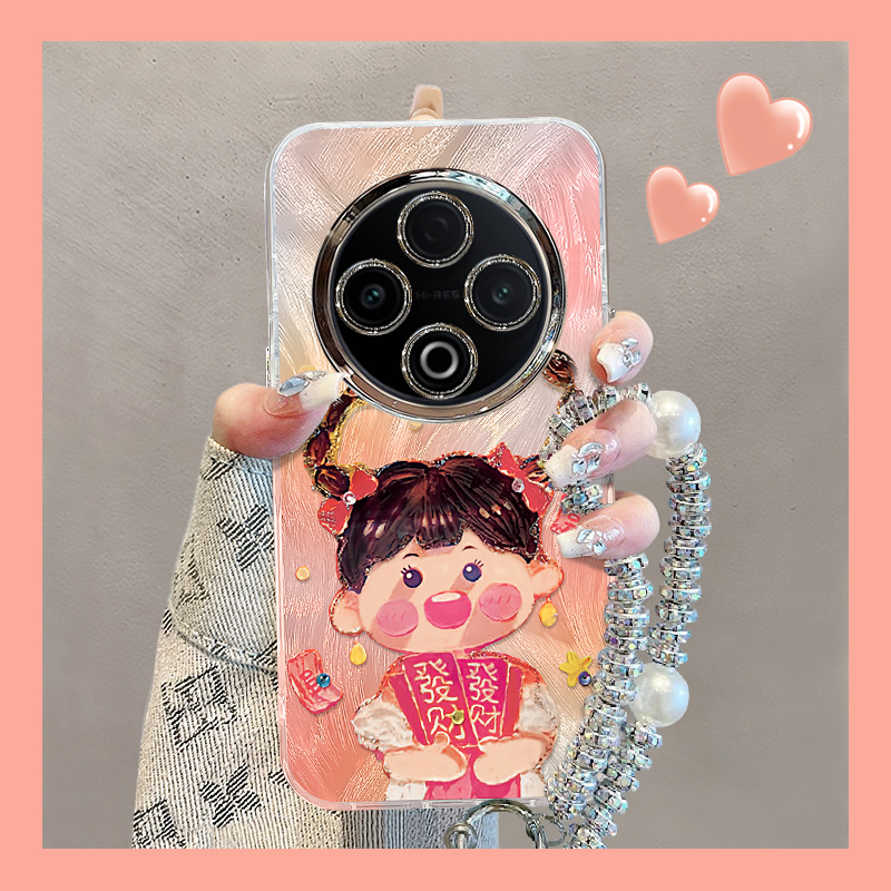 适用VIVOY系列发财女孩手机壳