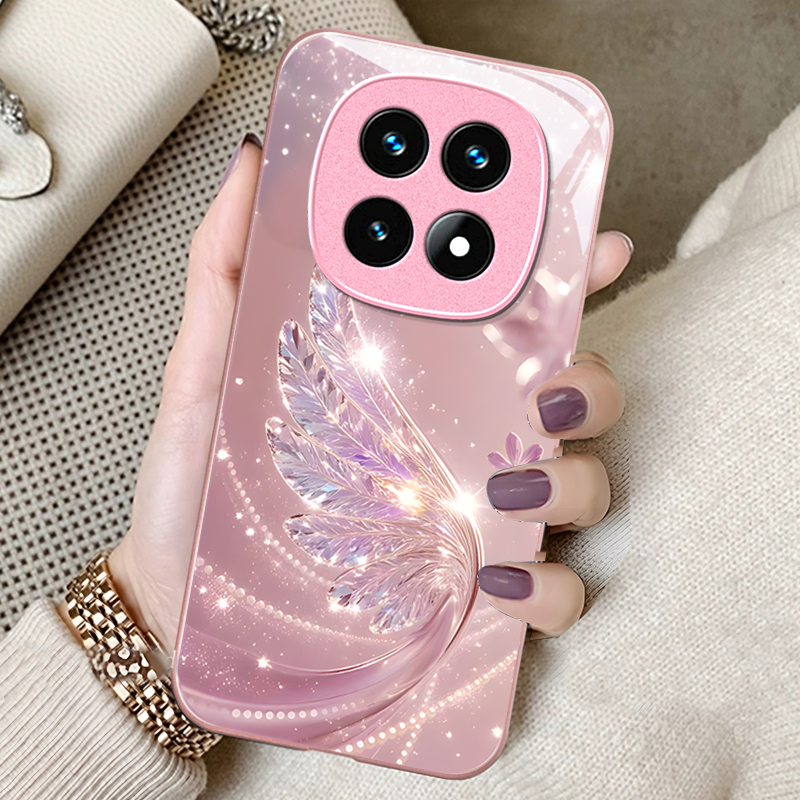 适用红米note系列水晶飞羽手机壳