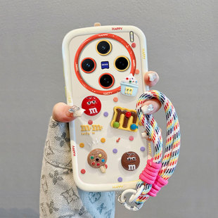 适用棒棒糖M豆vivoX200promini手机壳x100Ultra爆款 X50防摔X23保护套27全包 x90s外壳x80专用X70少女X60t新款