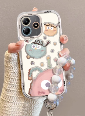 适用怪兽手链红米note14pro+手机壳13R爆款12turbo带挂绳11T专用10少女心9男redmi防摔保护套全包新款外壳