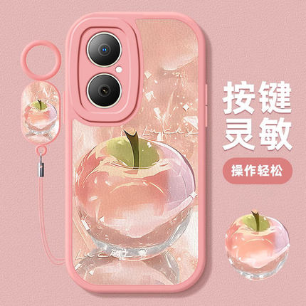 适用华为hi畅享80s手机壳70Z硅胶70plus水晶苹果60X带挂绳50pro爆款20se保护套10E专用9少女心新款新品ins风