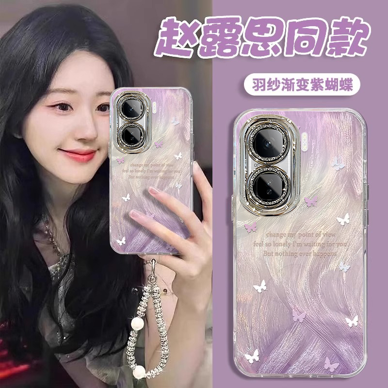 适用IQOONEO系列紫蝴蝶手机壳