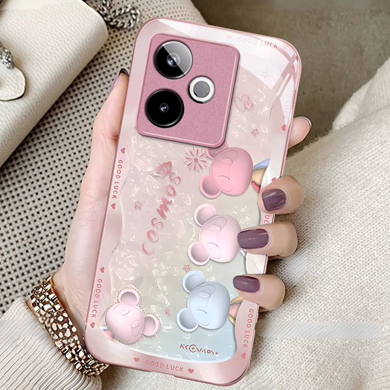 适用真我系列星际熊手机壳