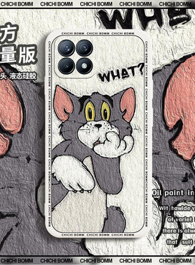 适用于oppoReno4SE5g手机壳动漫4pro新款高级硅胶4可爱网红卡通镜头全包防摔猫和老鼠油画系列男女情侣保护套