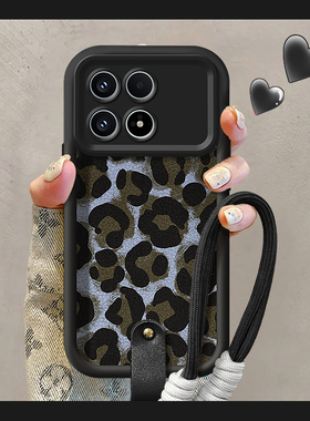 适用红米K90手机壳k90promax蓝色豹纹redmi全包防摔新款保护套高级感专用镜头轻奢风奢华摄像头小众女专用