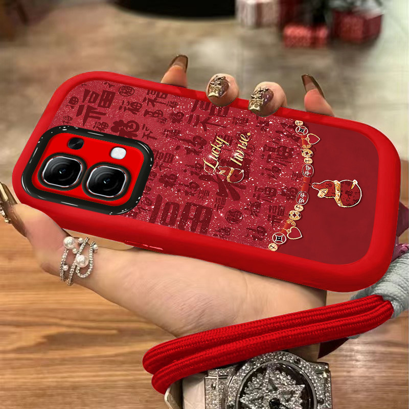 适用A6GT闪福葫芦OPPOA97手机壳A96/A95本命年A93S新款A72女58X防摔32保护套A5PRO马年A3i全包A2M/A1红色2026