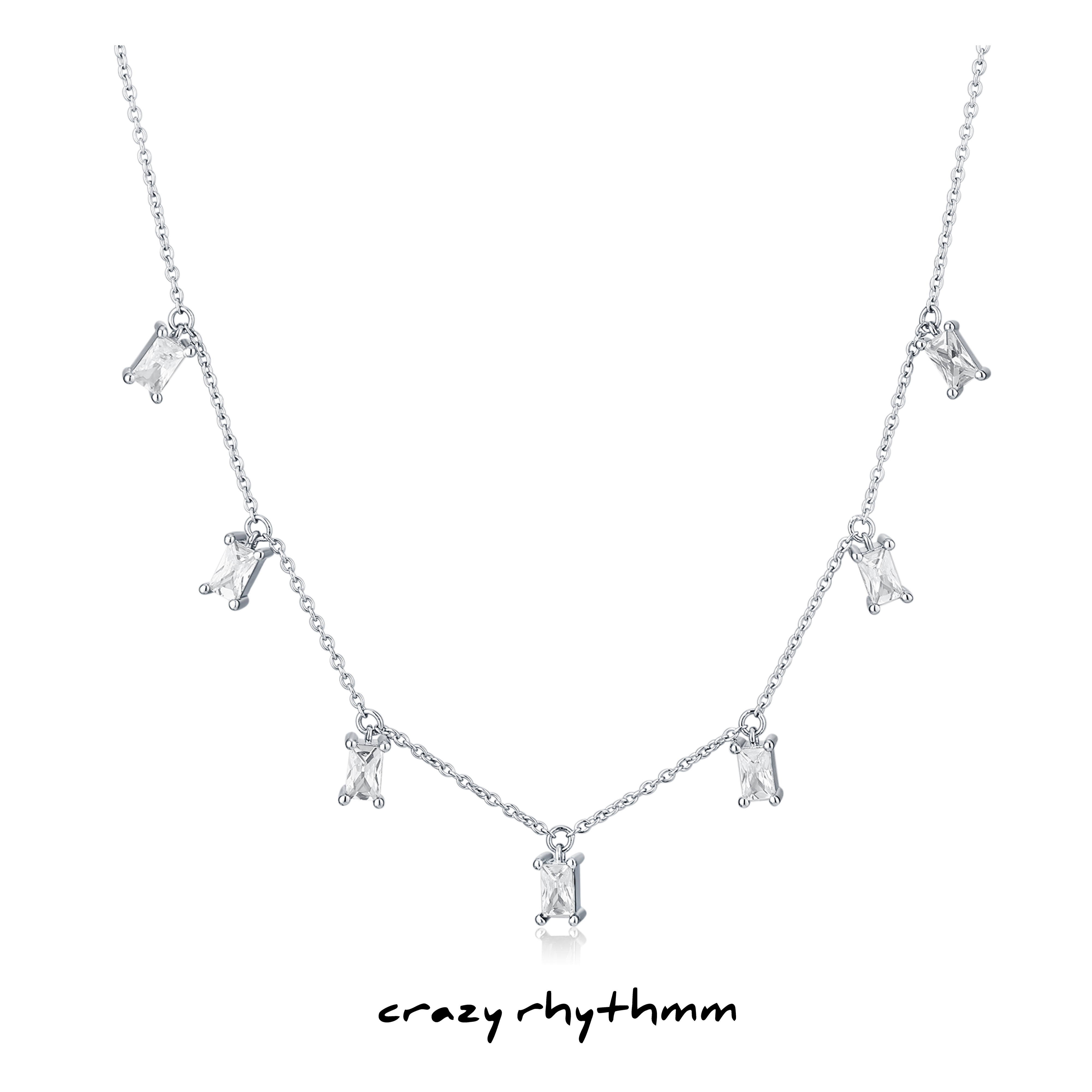 [crazyrhythmm]银色白色项链