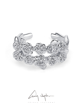 通用925银简约情侣戒指节日礼物