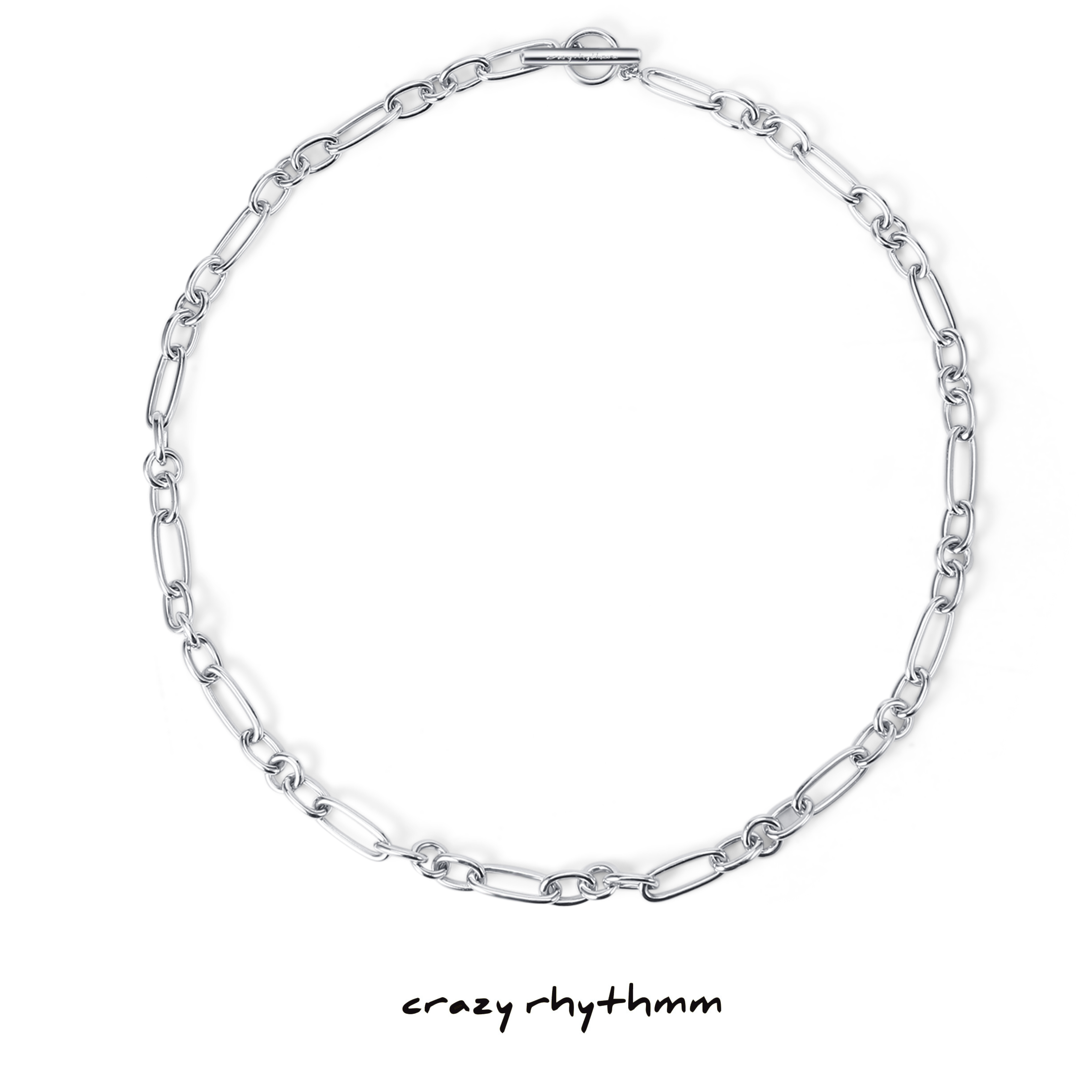[crazyrhythmm]纯银拼接项链