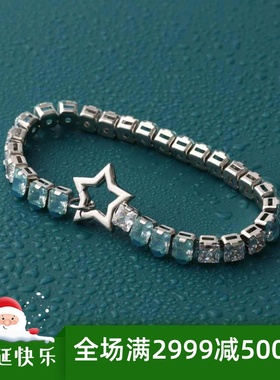 Crazy rhythmm潮流男女蓝色嘻哈个性原创设计手工欧美星星手链