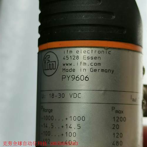 IFM(易福门)压力传感器 型号PY9606议价出,喜欢的详