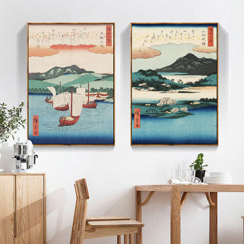 日式风浮世绘居酒屋武士装饰画