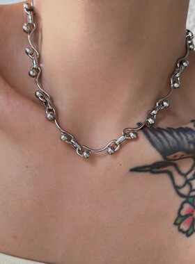 蛇年如意珠珠拼接项链女锁骨链复古轻奢气质高颜值百搭简约饰品