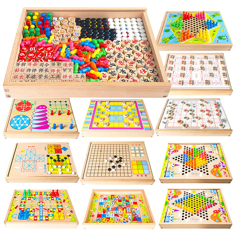 Flight chess Checkers Backgammon Jungle multi-function One game Checkerboard student children Puzzle woodiness Toysin the Toy/Childs/Puzzle/Building block/Model , Children's Chess/Table Games , Flight chess  category - from Buy2taobao.com to provide professional Taobao agent buy service