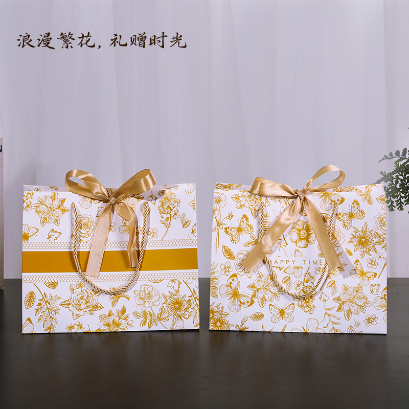 轻奢繁花礼品袋加大号