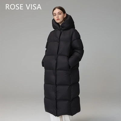 只做高端(假一赔万)加N大鹅原版面料95三星白鹅绒长款保命羽绒服