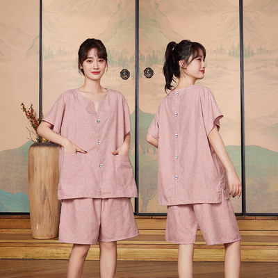 艾灸服新款高档前后开扣汗蒸服