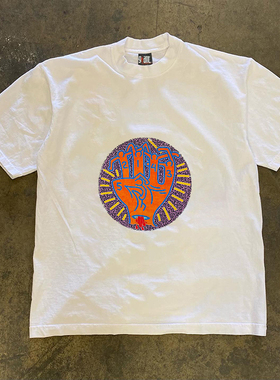 Glove man model港风男女情侣小众设计感时尚短袖T恤百搭宽松上衣