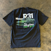 重磅不透 经典 汽车31号嘻哈小众设计男女情侣款 90s90s90s 短袖 T恤