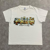 90s90s90s美式 T恤女 百搭小众宽松圆领情侣短袖 复古重磅 萌宠公益