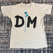 90s90s90s美式 T恤女 百搭小众宽松圆领情侣短袖 复古重磅 DM蓝玫瑰