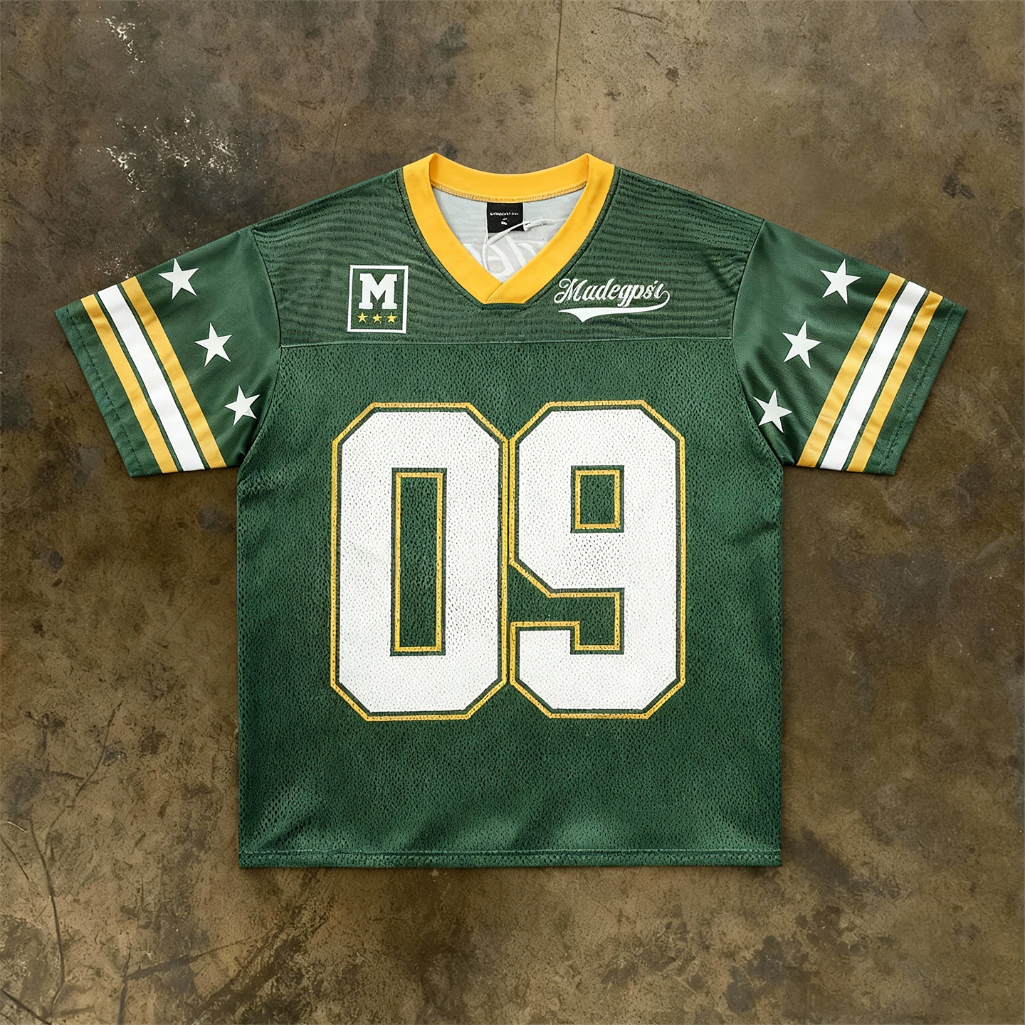 y2k hoodie~美式复古运动风短袖T恤男女宽松透气网面学院风2026款