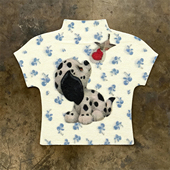 美式 复古小众飞碟小狗涂鸦童趣y2k辣妹风百搭显瘦弹力短袖 T恤女