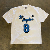 90s90s90s T恤 短袖 重磅不透 纪念八号字母嘻哈小众设计男女情侣款