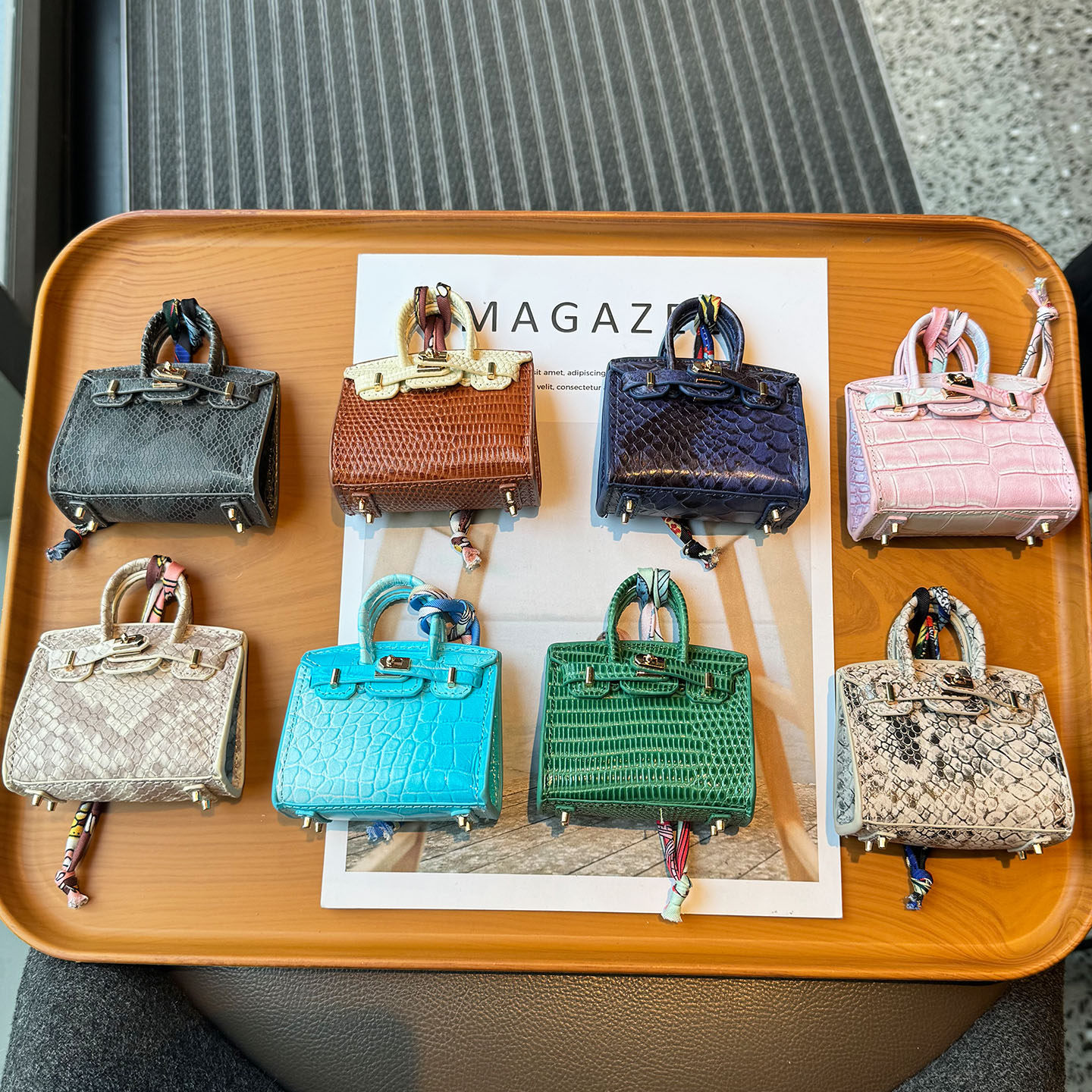 (清货)真皮鳄鱼纹迷你铂金包高档耳机包零钱收纳袋时尚女包挂饰,服饰配件/皮带/帽子/围巾,包挂件,淘宝优惠券,粉丝福利购,淘宝优惠卷