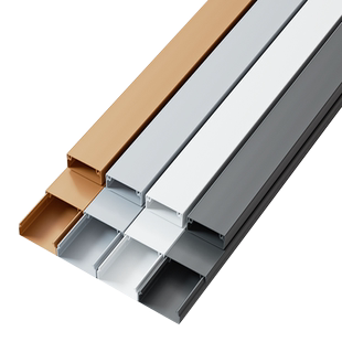 pvc明装白色卡线槽塑料墙面走线布线明线自粘遮挡条固定器压线槽