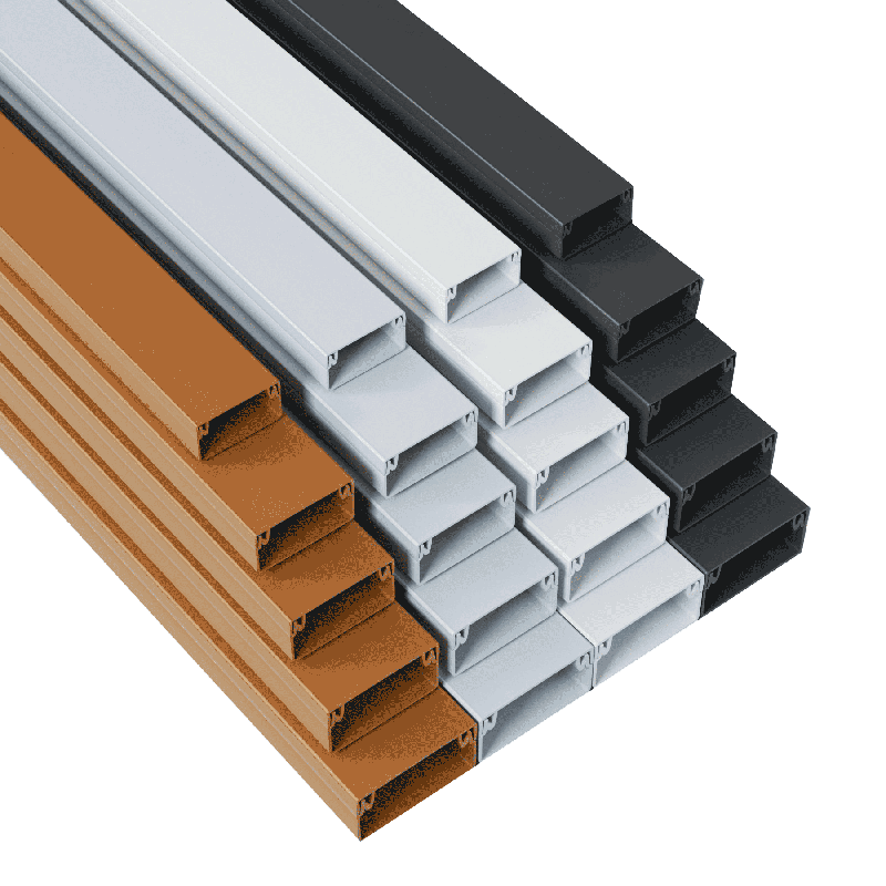 明装电线走线槽pvc隐形网线明线装饰遮挡神器理线黑色方形光纤槽