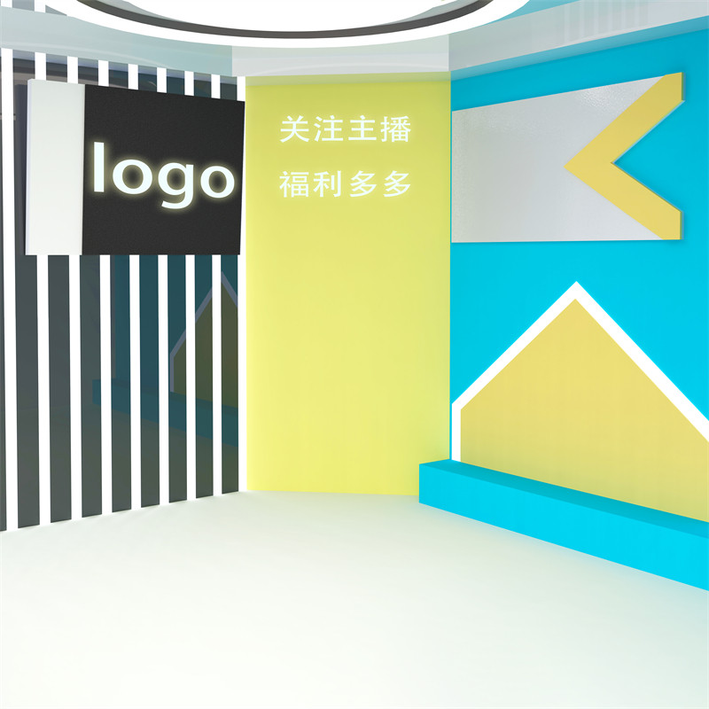 直播背景3D立体淘宝服装拍照