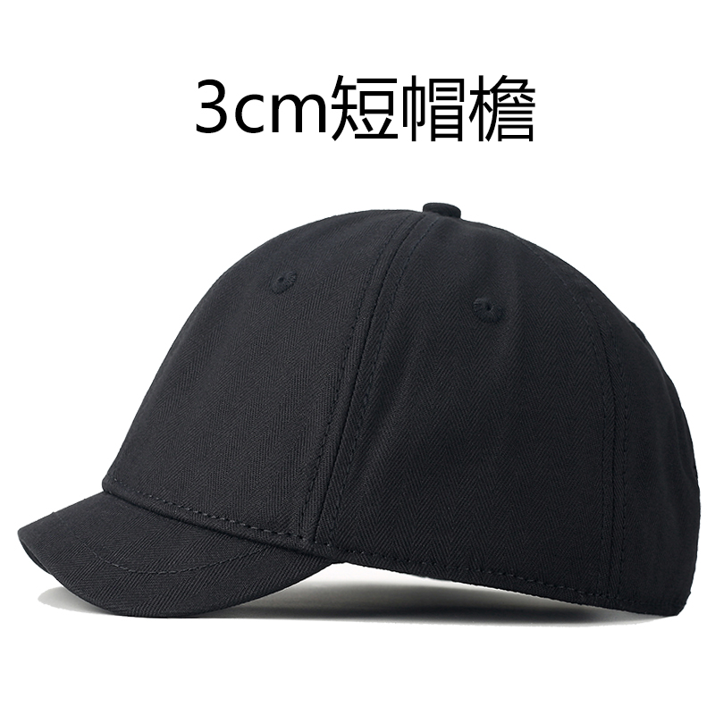 短帽檐m帽子男士软顶马术帽短沿鸭舌帽潮牌寸头棒球帽1212w