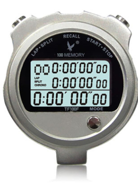 天福秒表三排100道计时器TF100F金属/PC100D倒计时比赛秒表