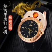 2019 Double Dragon Play Pearl Watch Cổ tay sạc nhẹ Cá tính đeo Gửi bạn trai Tide Windproof điện tử bật lửa - Bật lửa