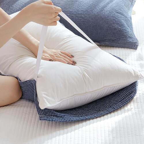 日式纯棉四层纱布绑带式枕巾