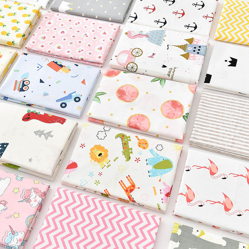 纯棉布料婴儿宝宝床品斜纹全棉