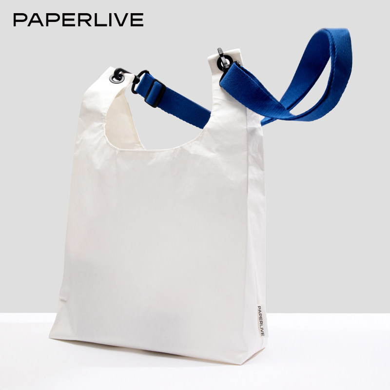 纸现场PaperLive 概念袋水洗夸挎包斜挎包女邮差包可水洗环保纸包
