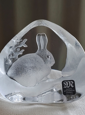 西洋收藏品 瑞典手工制作水晶镇纸器摆件 欧式复古装饰摆件