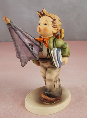 西洋收藏品 德国手工制作陶瓷喜姆娃娃人偶 欧式装饰可爱中古摆件