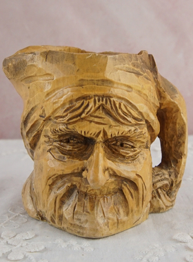 西洋收藏品英国手工复古木雕